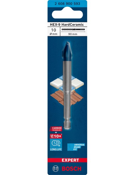 BOSCH-A PUNTA P/CERAMICA HEX-9 D 10X90 MM