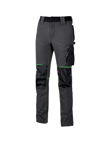 U-POWER PANTALONE ATOM SLIM FIT GRIGIO-VERDE TG.M