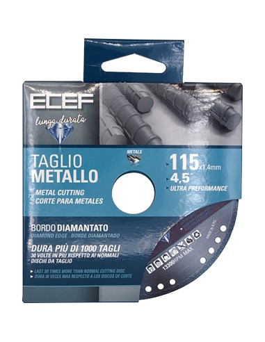 DISCO DIAMANTATO P/TAGLIO METALLO D 115 MM