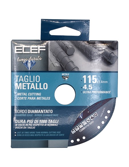 DISCO DIAMANTATO P/TAGLIO METALLO D 115 MM