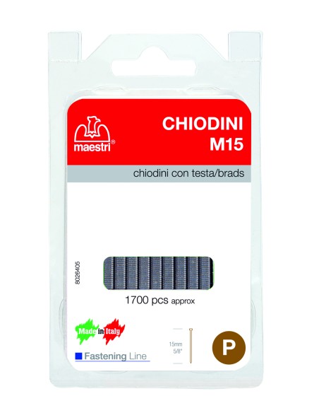 MAESTRI BLISTER CHIODINI M15 P/FISSATRICE 1700 PZ
