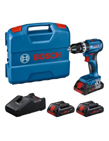 BOSCH-B 18VP TRAPANO 3 BATT. 4,0Ah+CAR.GSB 18V-45