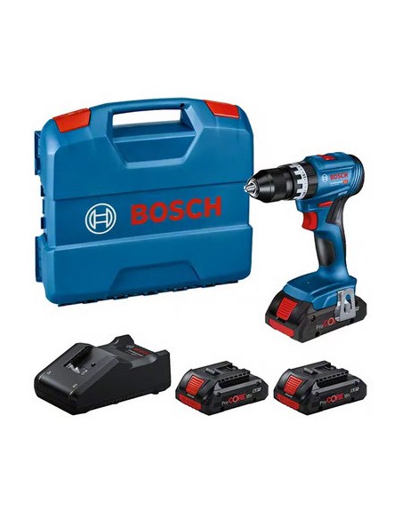 BOSCH-B 18VP TRAPANO 3 BATT. 4,0Ah+CAR.GSB 18V-45