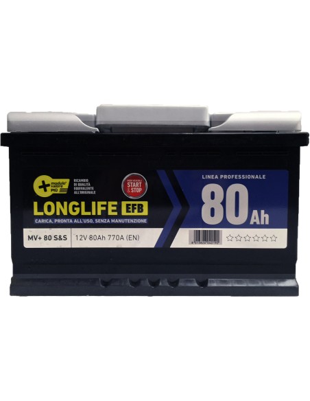 BATTERIA AUTO MV STARTSTOP 80AH 770A TECNOL EFB