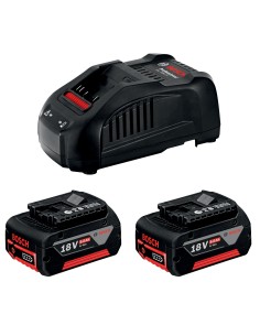 BOSCH-B SET 2 BATTERIE 18V-5.0 Ah + CARICABATTERIE