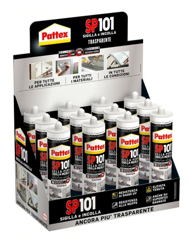 PATTEX SILICONE SP101 TRASPARENTE 280 ML CARTUC.