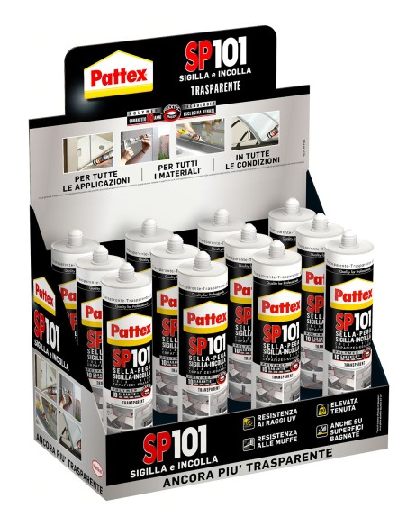 PATTEX SILICONE SP101 TRASPARENTE 280 ML CARTUC.