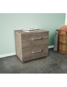 KIT COMODINO 2 CASSETTI 48X36X41 CM ROVERE K105