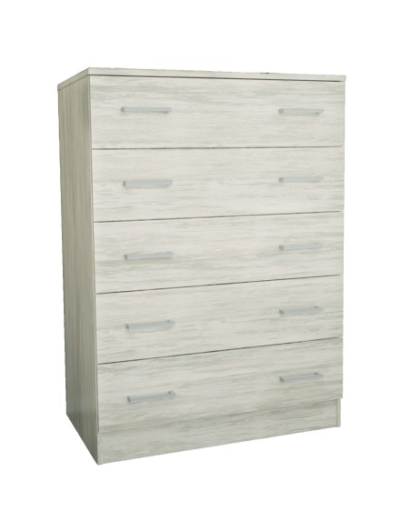 KIT CASSETTIERA 5 CASSETTI 80X45X111 CM BIANCO VEN.K083