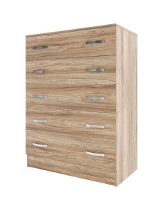 KIT CASSETTIERA 5 CASSETTI 111X45X80 ROVERE BARLY K021