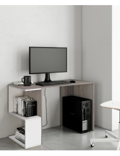 KIT SCRIVANIA 117X50X73,5 CM ROVERE GR./BIANCO