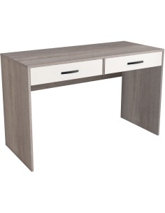 KIT SCRIVANIA 2 CASSETTI 117X50X73,5 CM ROVERE GR./BIANCO