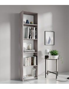 KIT LIBRERIA 4 RIPIANI 45X25XH183 CM ROVERE GRI.