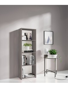 KIT LIBRERIA 3 RIPIANI 45X25XH138 CM ROVERE GRIGIO