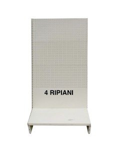 SCAFFALE A PARETE 200X40X205H GRIGIO 4 RIPIAN