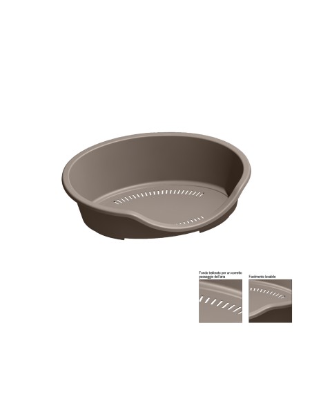 ZOOV LETTINO P/CANI GATTI 60X40X20CM TORTORA