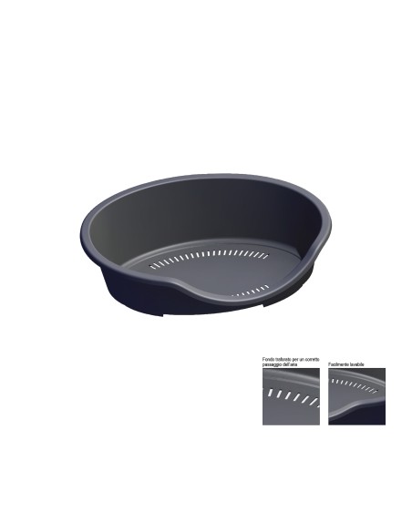 ZOOV LETTINO P/CANI GATTI 80X60X25CM GRIGIO