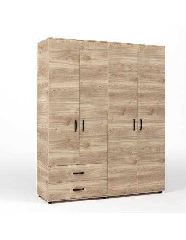 KIT ARMADIO 4 ANTE + 2 CASSETTI 160X52X205 CM...