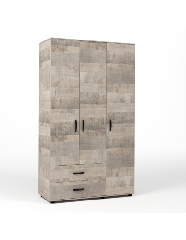 KIT ARMADIO 3 ANTE + 2 CASSETTI 120X52X205 CM...