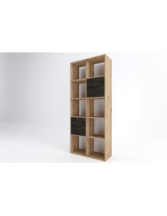 KIT LIBRERIA CHEF 75X30XH180 CM ROVERE ARDESIA