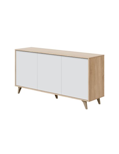 KIT CREDENZA 3 ANTE 154X40X75H ROVERE BIANCO