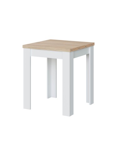 KIT TAVOLO A LIBRO 67X67X135 CM ROVERE BIANCO