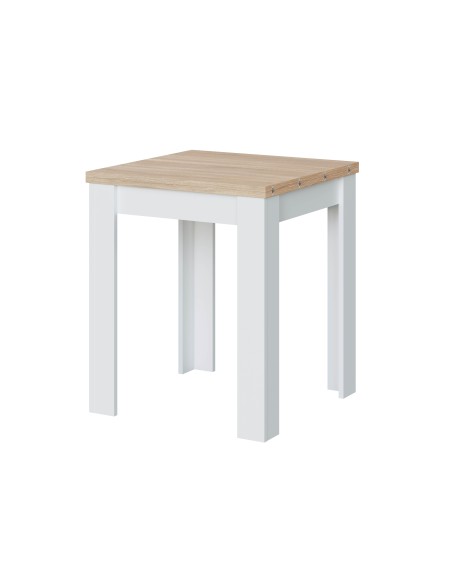 KIT TAVOLO A LIBRO 67X67X135 CM ROVERE BIANCO