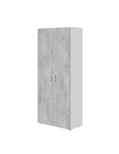 KIT MOBILE MULTIUSO 80X37XH182 CM BIANCO CEMENTO