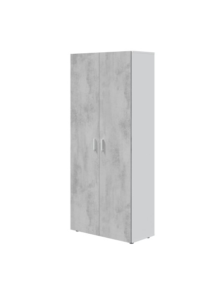 KIT MOBILE MULTIUSO 80X37XH182 CM BIANCO CEMENTO