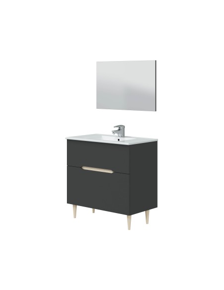KIT MOBILE BAGNO DENVER 80 ANTRACITE ROVERE