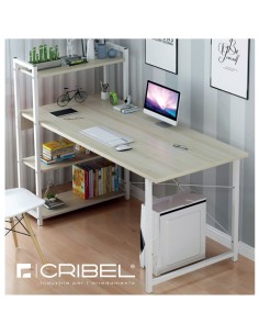SCRIVANIA SOFIA 120X48X110 CM ROVERE BIANCO