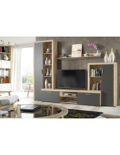 KIT PARETE LIVING NOBEL 300X40X200 NAT ANTRAC K016