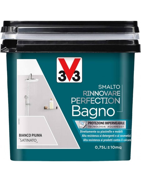 Smalto Rinnovare Perfection Bagno Bianco Piuma 0,75 Lt V33