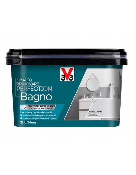 Smalto Rinnovare Perfection Bagno Grigio Chiaro 2 Lt V33