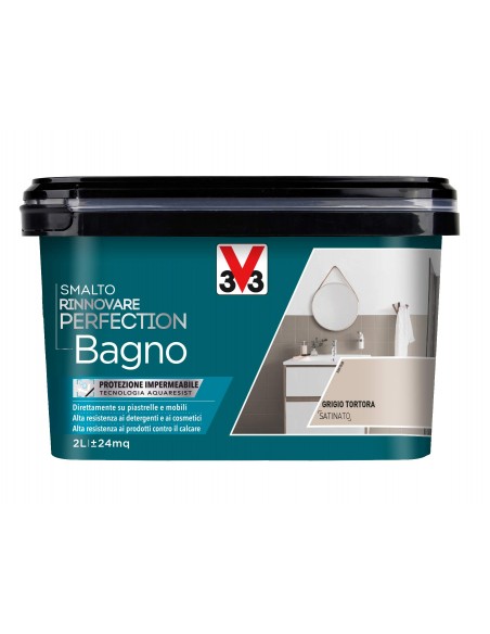 Smalto Rinnovare Perfection Bagno Grigio Tortora 2 Lt V33