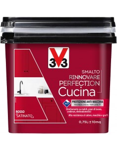Smalto Rinnovare Perfection Cucina Rosso Satinato 0,75 Lt...