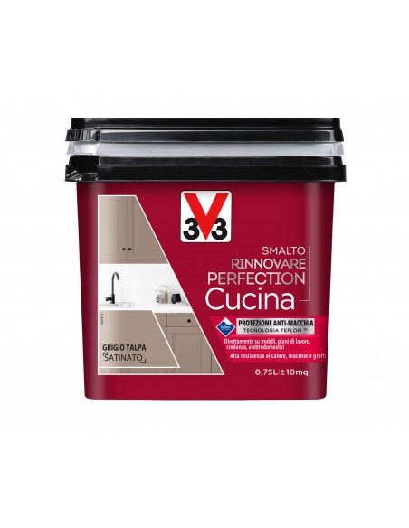 Smalto Rinnovare Perfection Cucina Grigio Talpa 0,75 Lt V33