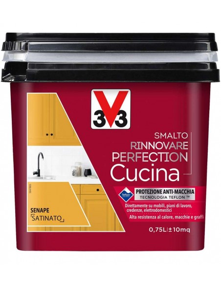 Smalto Rinnovare Perfection Cucina Senape Satinato 0,75 Lt V33