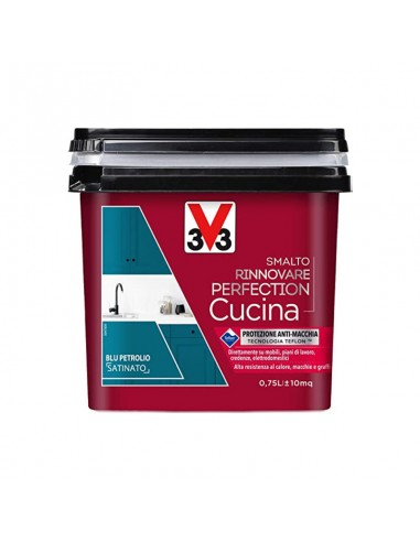 Smalto Rinnovare Perfection Cucina Blu Petrolio...