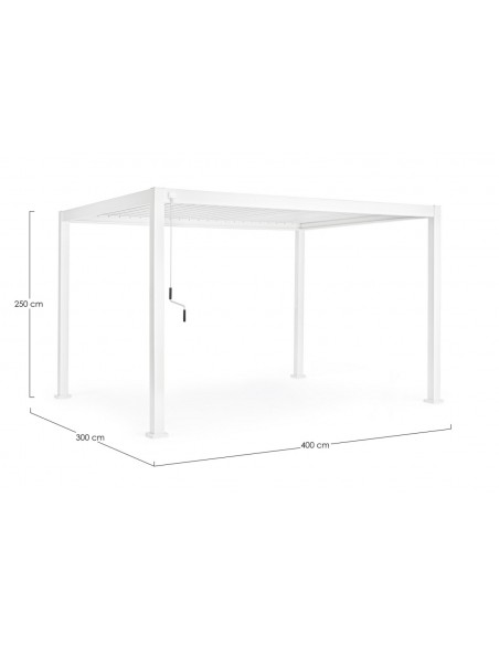 Pergola in Alluminio Ocean 3x4 Bianca Bizzotto