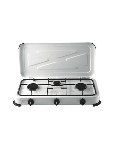 FORNELLO A GAS 3 FUOCHI C/COPERCHIO 4,1 KW