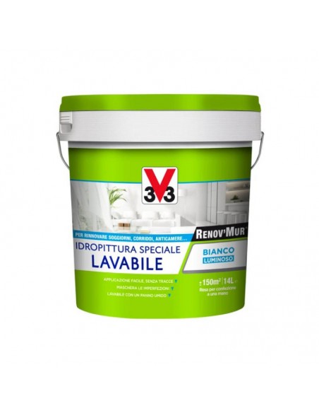 Idropittura Speciale Lavabile Renov'Mur 14 Lt Bianco V33