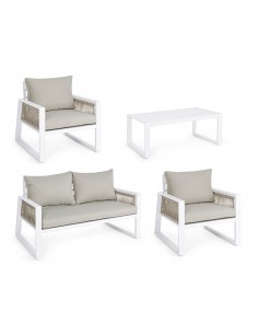 Salotto da Giardino Captiva Bianco LH30 Bizzotto 2