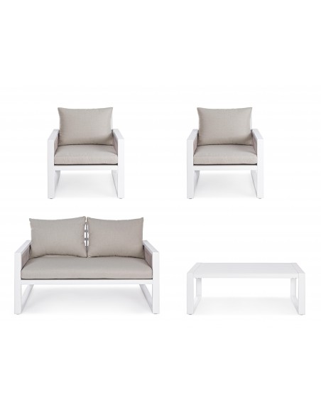 Salotto da Giardino Captiva Bianco LH30 Bizzotto