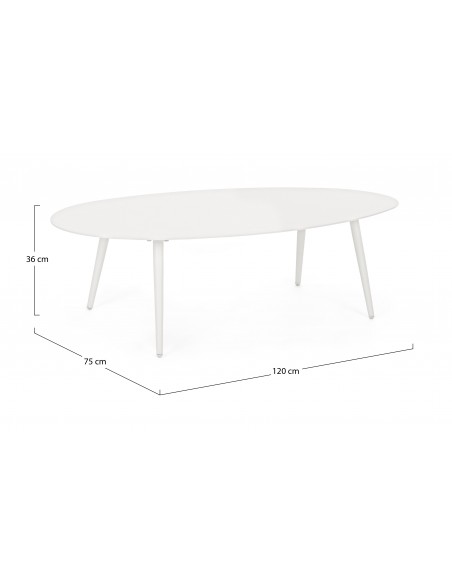 Tavolo da Giardino Ridley 120x75 Bianco Bizzotto