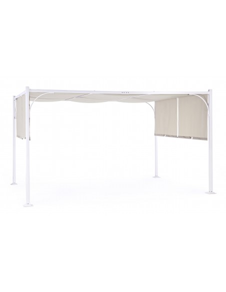 Gazebo Giardino Slide 3x4 Bianco-Tortora Bizzotto