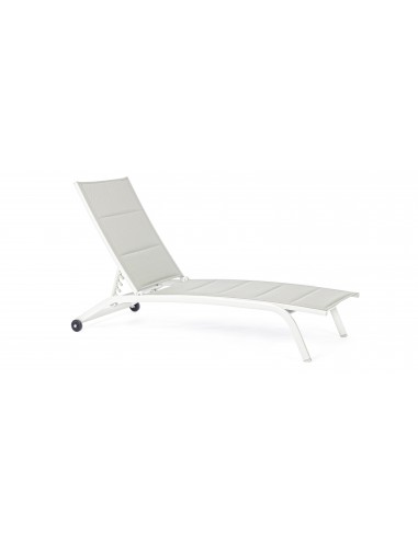 Lettino da giardino con ruote Cleopas Bianco...