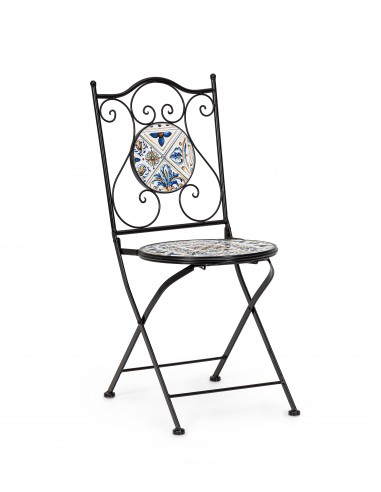 Sedie pieghevoli Mykonos in acciaio e Ceramica...