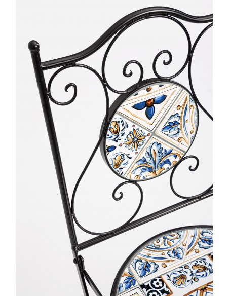 Sedie pieghevoli Mykonos in acciaio e Ceramica Bizzotto