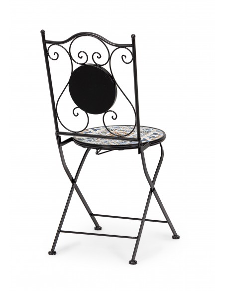 Sedie pieghevoli Mykonos in acciaio e Ceramica Bizzotto
